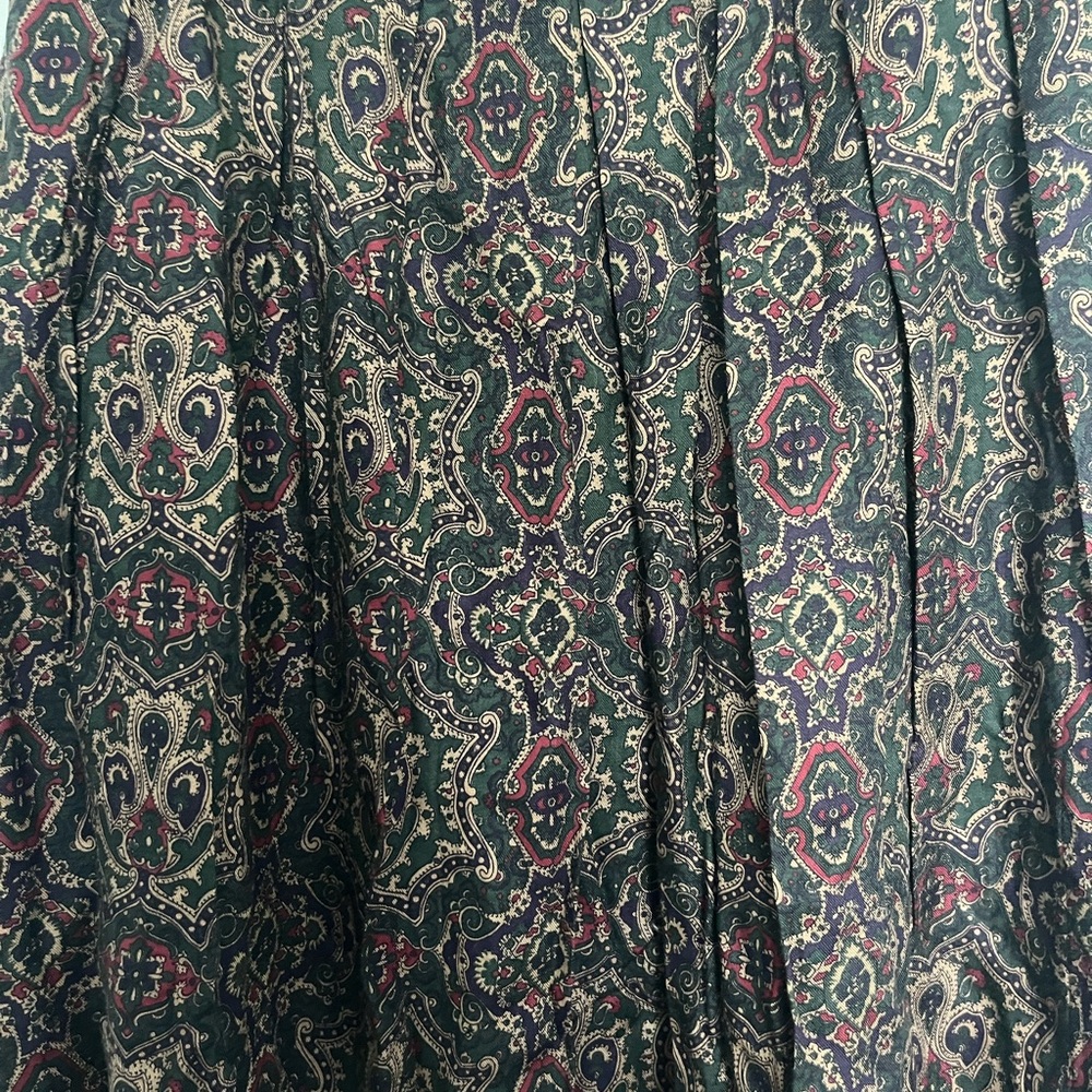 Vintage Charter Club Black and Pink Pleated Maxi Skirt - Picture 4 of 5